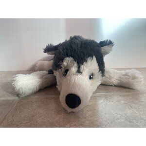 Ikea Husky Livlig Gray White Puppy Dog Plush 8" Stuffed Animal Toy